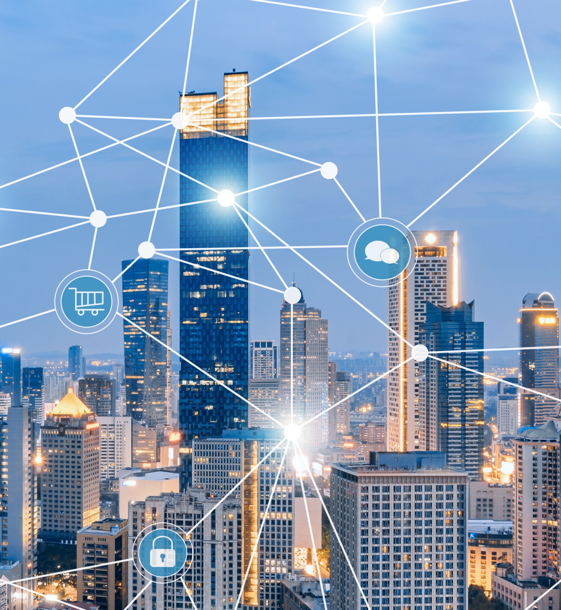 annotated diagram showing data collection, processing pipelines, and feedback loops for self-learning algorithms, technical, blue tones, infographic style